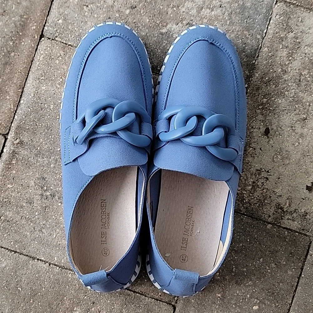 Ilse Jacobsen Women's Tulip Loafers Color Is Light Regatta Sz 40